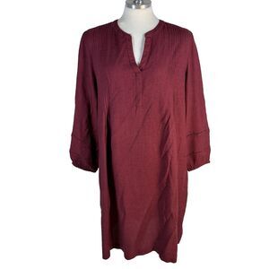 J Jill sz S Burgundy Pintuck Dress